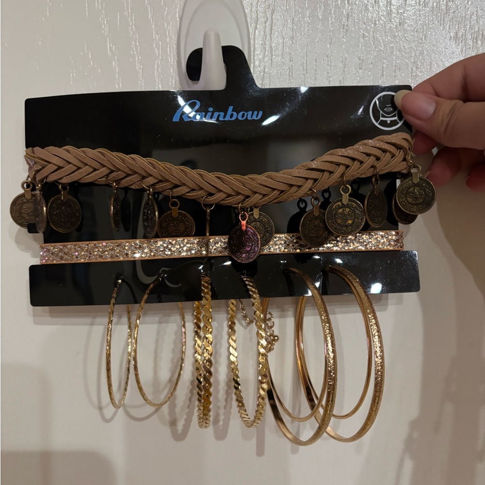 Rainbow Gold and Brown Jewelry Collection